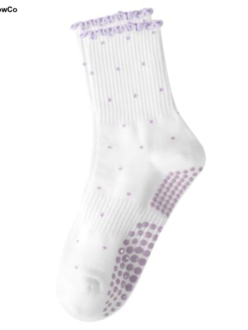 Non-Slip Grip Socks for Pilates Yoga Ballet Polka Dot Ruffle